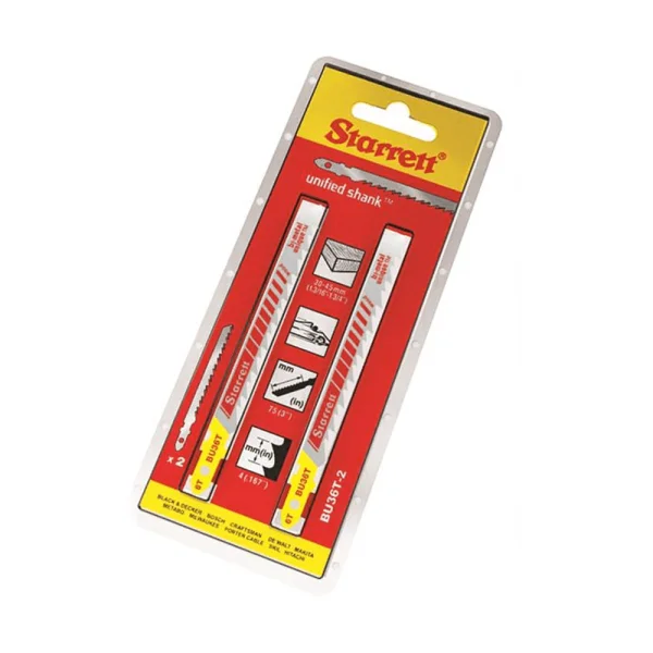 Lâmina de Serra Tico Tico Bi-Metal Unique para Madeira BU36T-2 Starret 2 peç