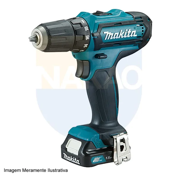 Parafusadeira e Furadeira de Impacto à Bateria 10mm 12V e Maleta HP331DSAE Makita