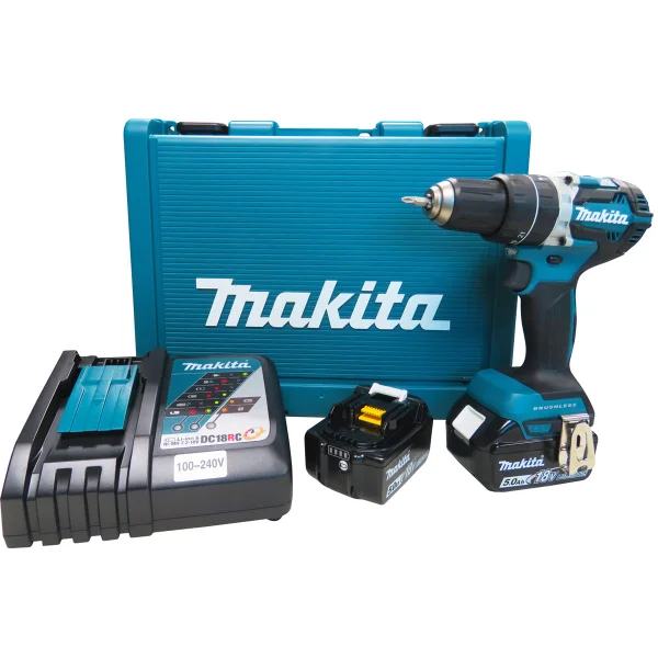 Parafusadeira Furadeira de Impacto à Bateria 18V DHP484RTE Makita