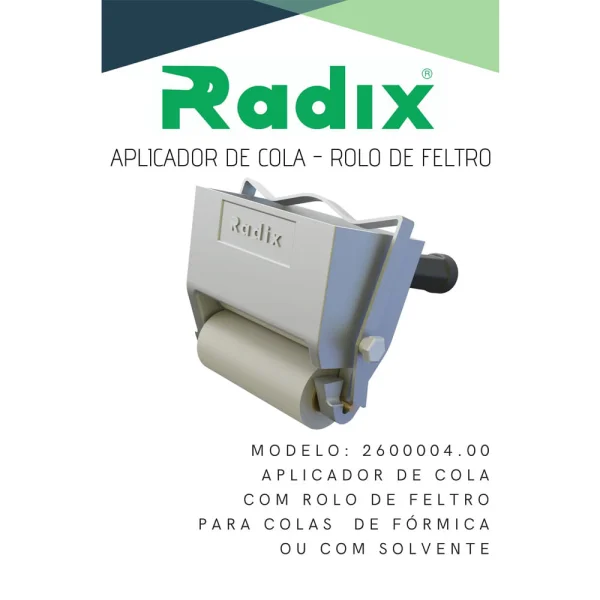 Passador de Cola com Rolo de Feltro 2600004.00 Radix