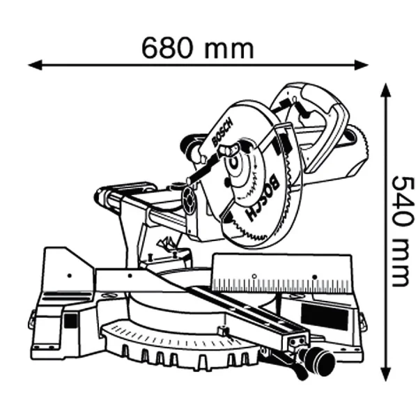 Serra Meia Esquadria Telescópica 254mm 1700 Watts GCM 10 X Bosch