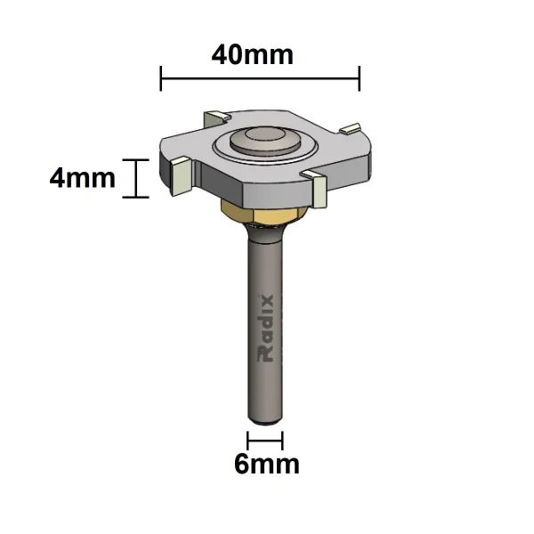 Serrinha Debrum 40mm sem Rolamento Haste 6mm 18E4040.01 Radix