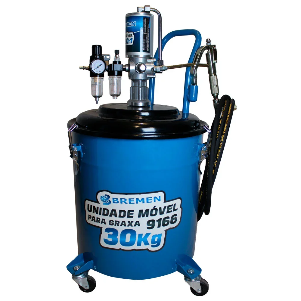 Propulsora Móvel Pneumática para Graxa 30kg 850g/min - Bremen- 9166