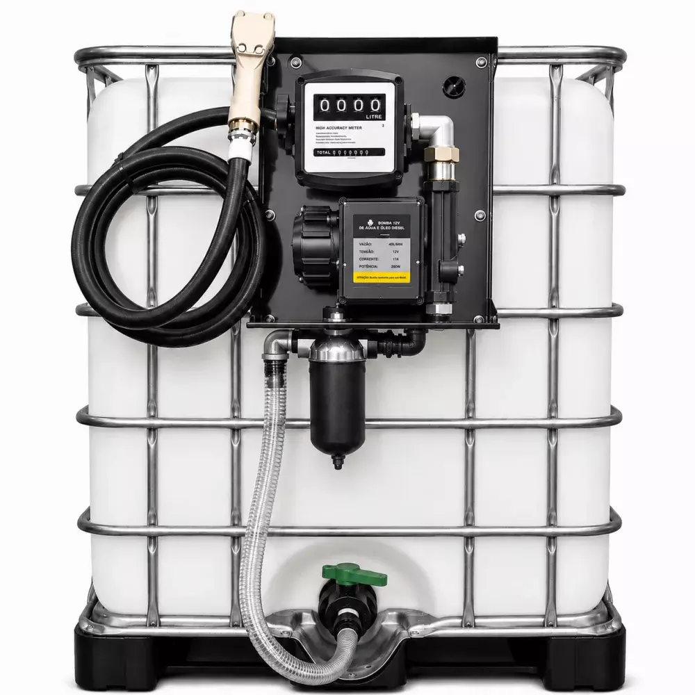 Bomba de Abastecimento Diesel 220V 60Lpm Com Reservatório de 1000L e Filtro de Partículas - Grein-REF3416