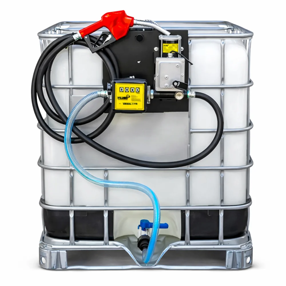 Bomba de Abastecimento Gasolina 12V 40Lpm Com Reservatório 1000L - Vilubri-REF343