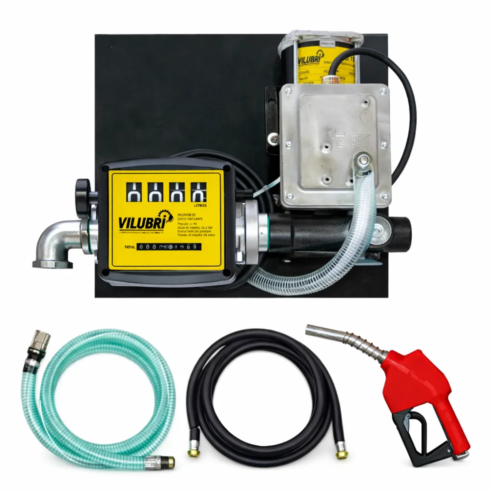 Bomba de Abastecimento Gasolina 12V 40Lpm Com Reservatório 1000L - Vilubri-REF343