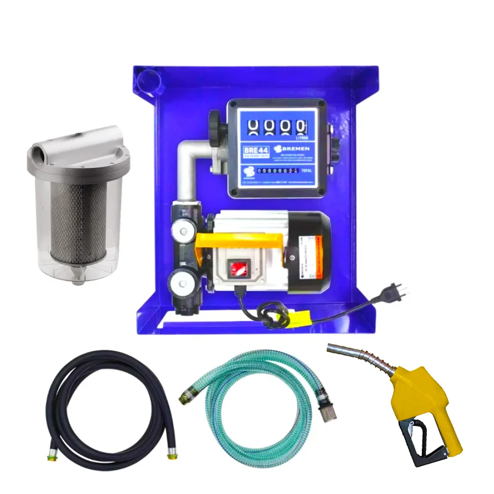 Kit Bomba de Abastecimento Para Óleo Diesel 220V 60LPM com Bico Automático e Filtro - Bremen