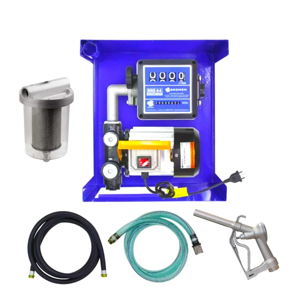 Kit Bomba de Abastecimento Para Óleo Diesel 220V 60LPM com Filtro de Particulas- Bremen