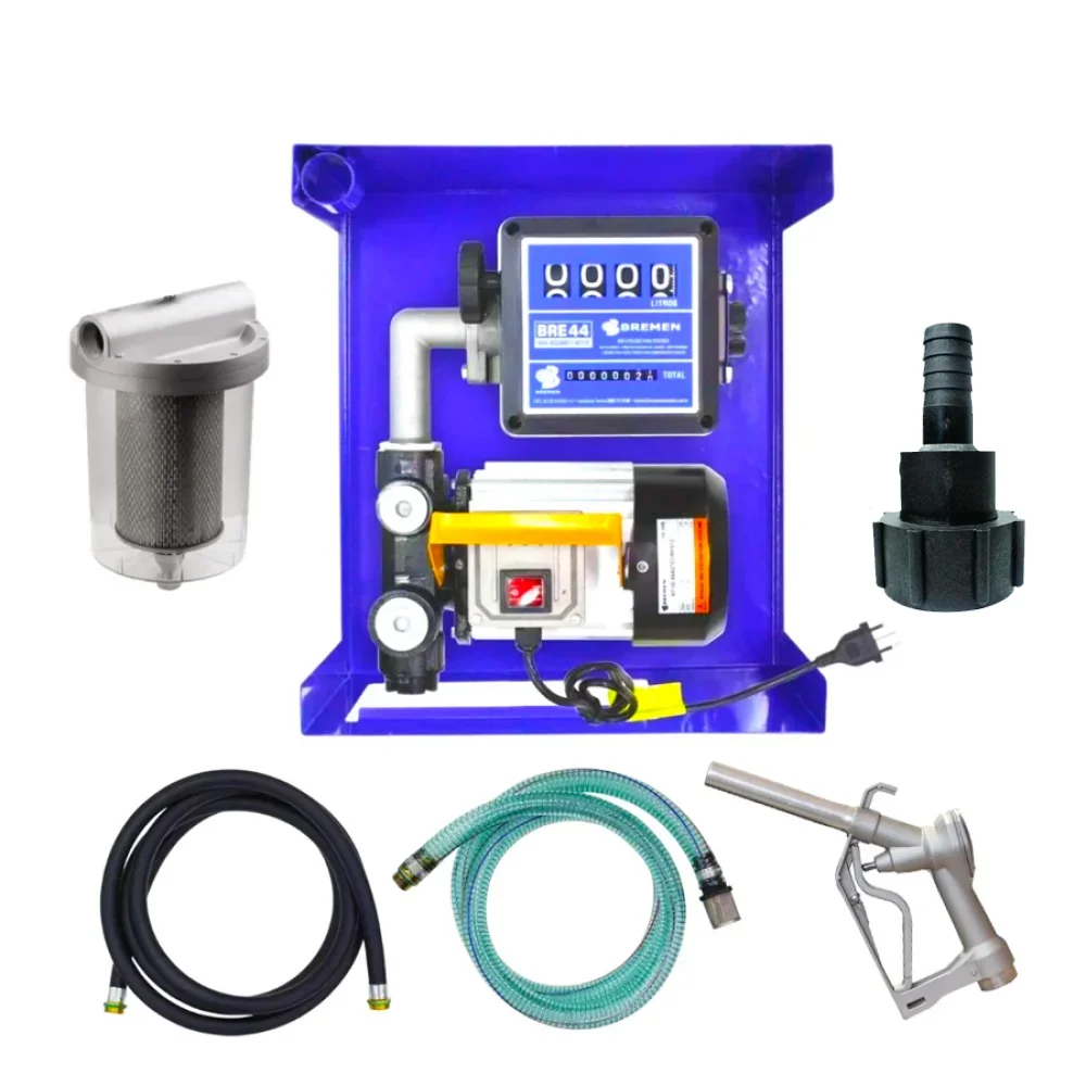 Kit Bomba de Abastecimento Para Óleo Diesel 220V 60LPM com Filtro de Partículas e Adaptador para Reservatório - Bremen