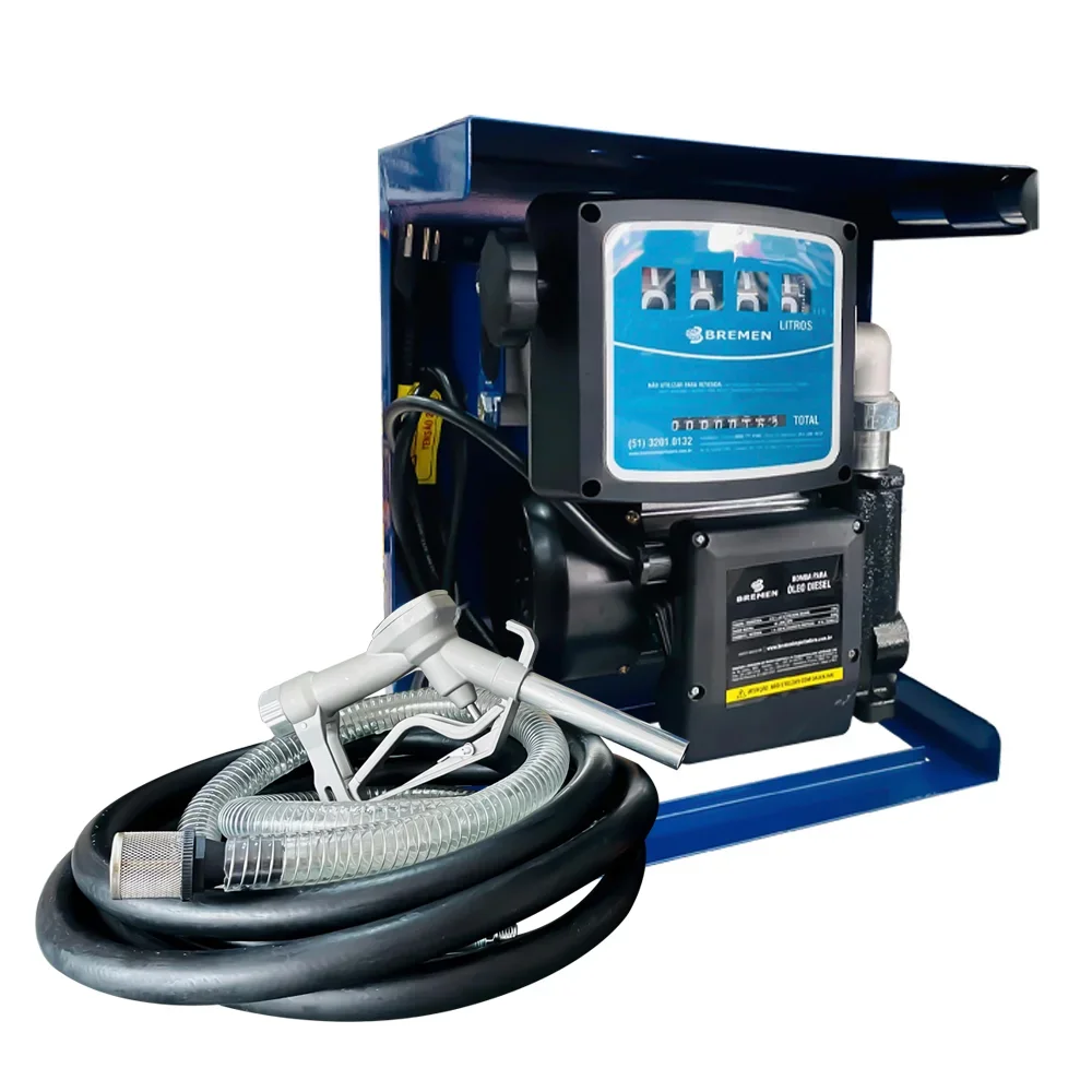 Kit Bomba de Abastecimento de Diesel 220V 60LPM com Tanque de 5000 Litros e Bacia de Contenção - Bremen-TB5000