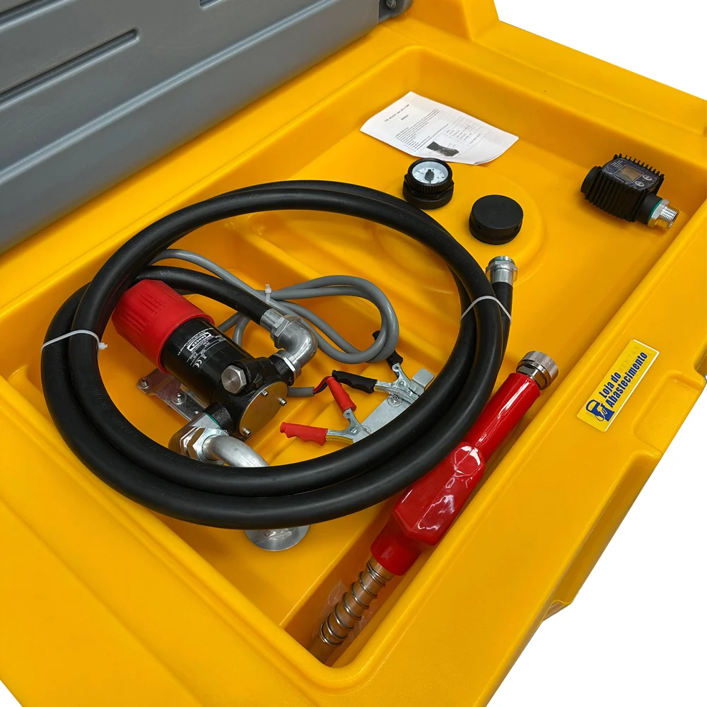 Kit Bomba de Abastecimento Diesel 12V 60LPM Com Medidor Digital e Reservatório 480L - Vilubri-1795
