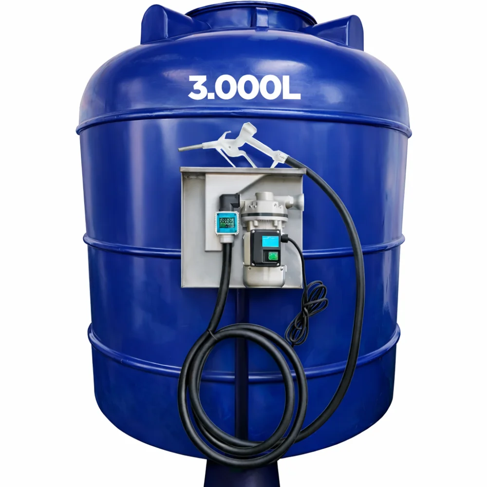 Kit Bomba de Abastecimento para Arla 32 40Lpm 220V com Tanque de 3.000 Litros - Vilubri-TA3000