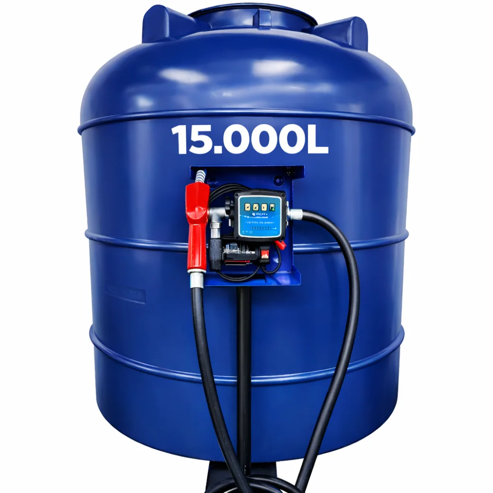 Kit Bomba de Abastecimento para Diesel 220V 60Lpm com Tanque Reservatório de 15.000 Litros - Bremen-T15000