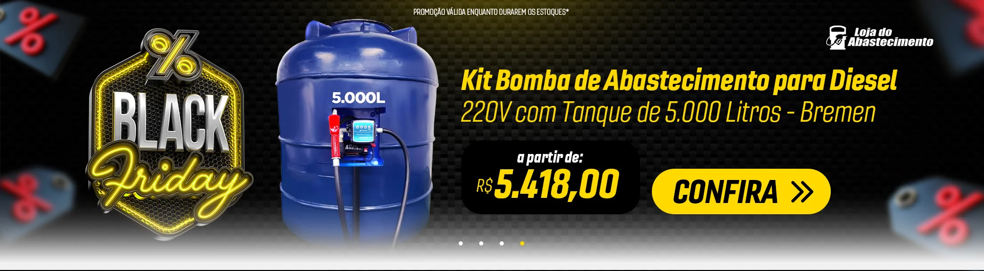 Kit Bomba de Abastecimento para Diesel 220V com Tanque de 5.000 Litros - Bremen