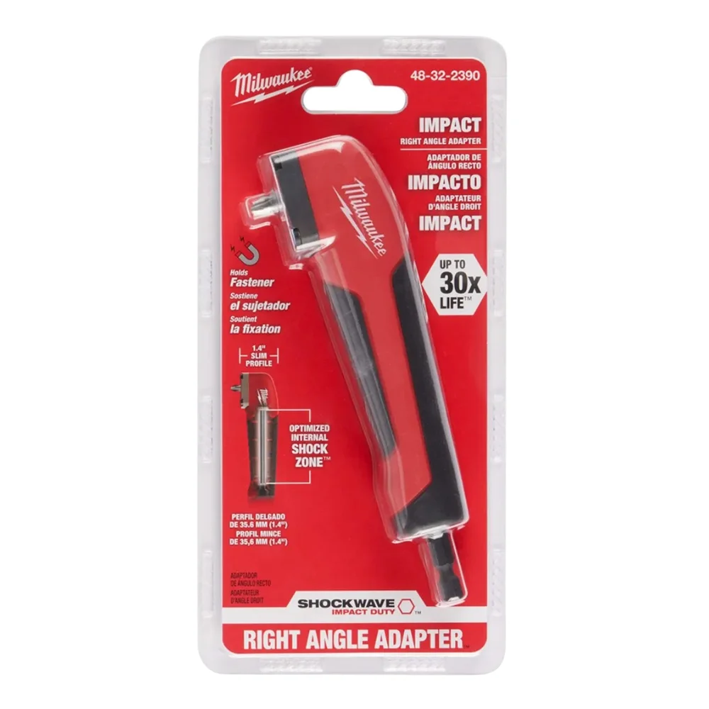Adapador Angular para Parafusadeira 90 Graus Shockwave 1/4" Milwaukee 48-32-2390