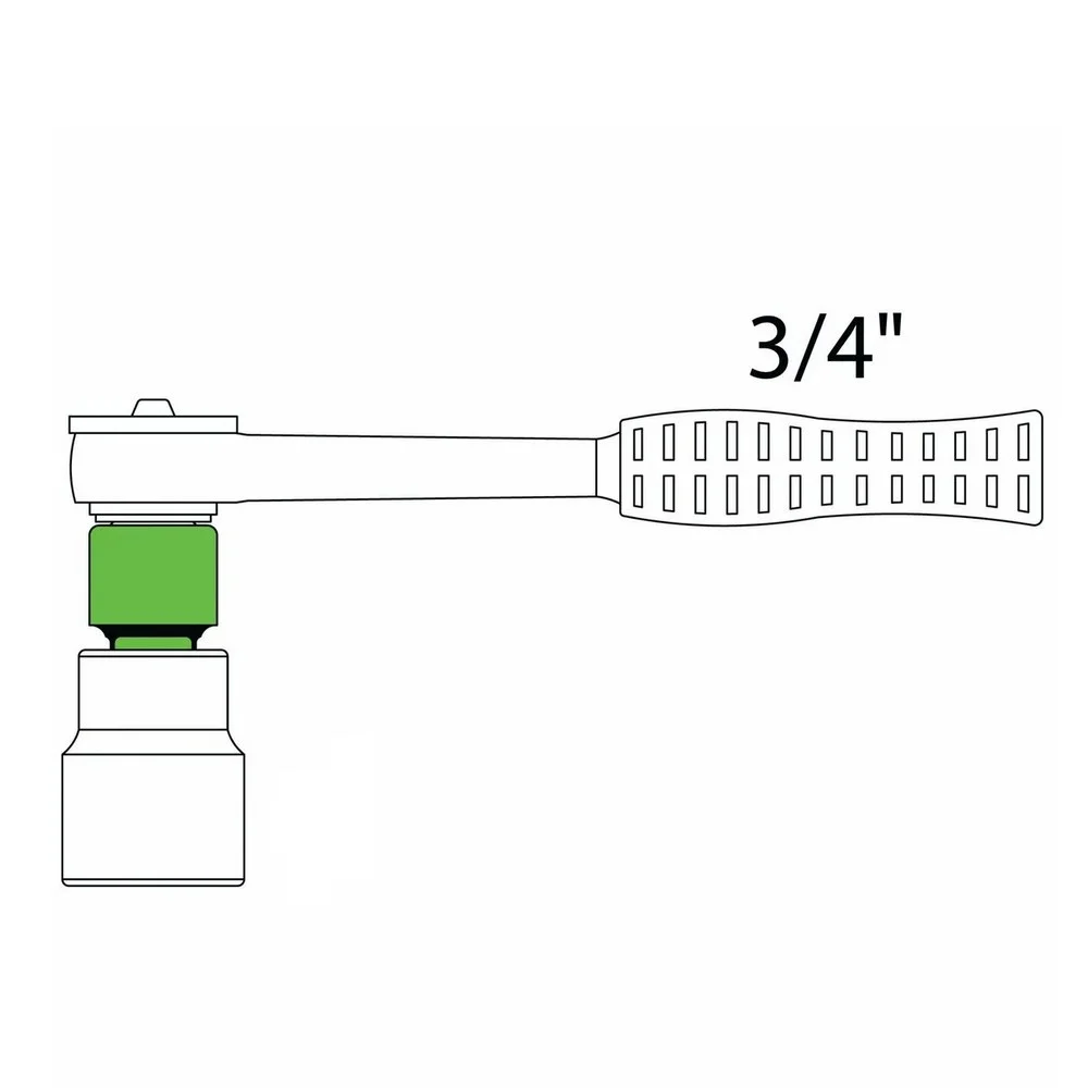 Adaptador de Soquete Quadrado Femea 3/4" Macho 1" CRV 3/4X1" Tramontina Pro 44860/102