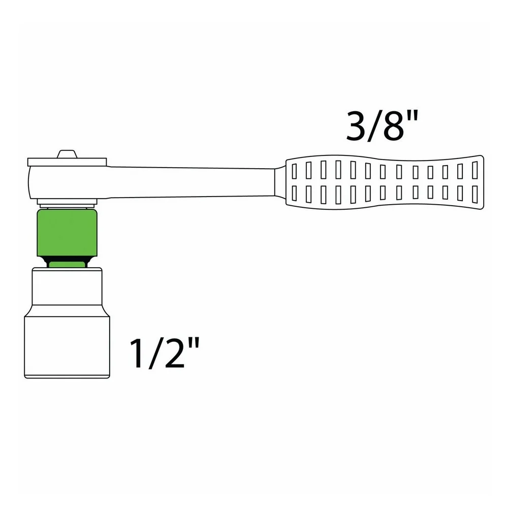 Adaptador de Soquete Quadrado Femea 3/8" Macho 1/2" CRV 3/8X1/2" Tramontina Pro 44827/102