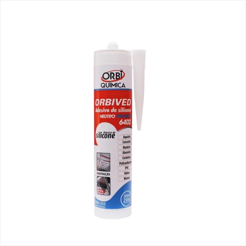 Adesivo de Silicone Neutro Incolor USO Geral Construcao 250G Orbi ORBIVED