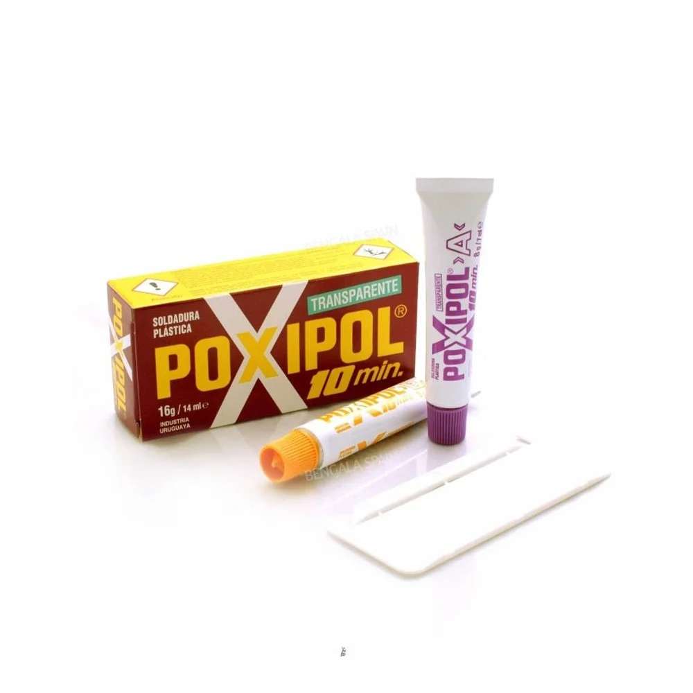 Adesivo Epoxi 10 Minutos Transparente 2pcs Solda Plastica 16G Tbr POXIPOL