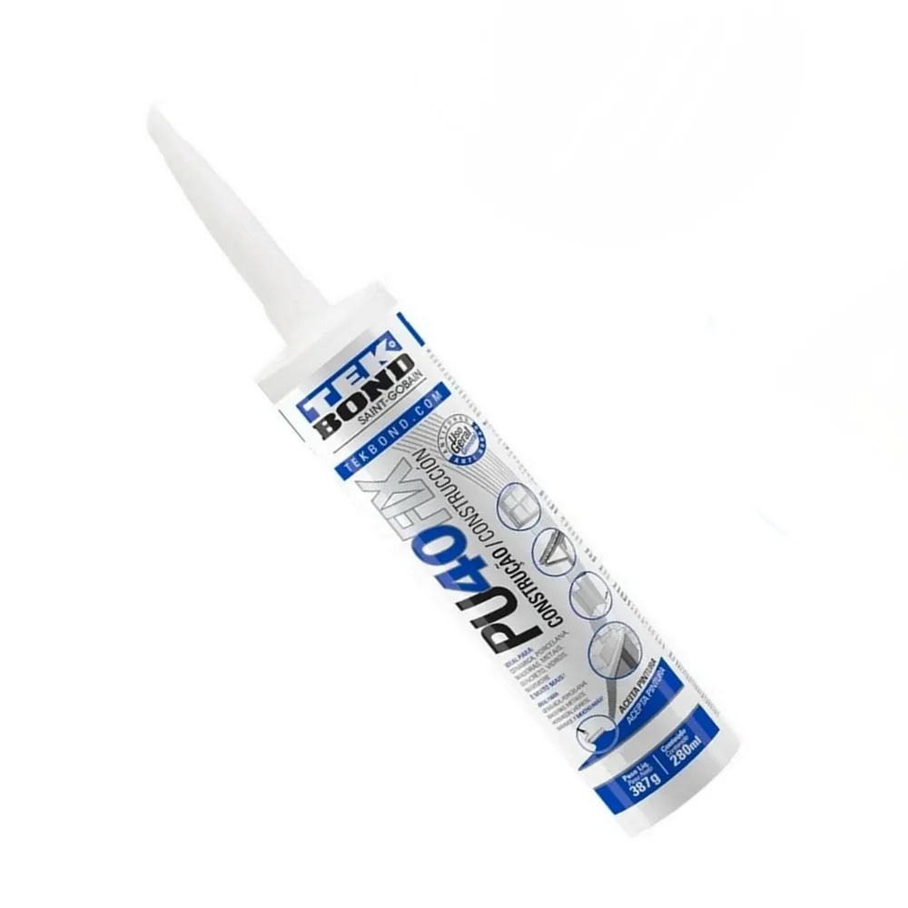 Adesivo Selante de Poliuretano Branco Multiuso 387G Tekbond PU40 FIX