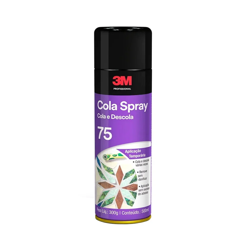 Adesivo Spray Reposicionavel Cola e Descola 300G 3m 75