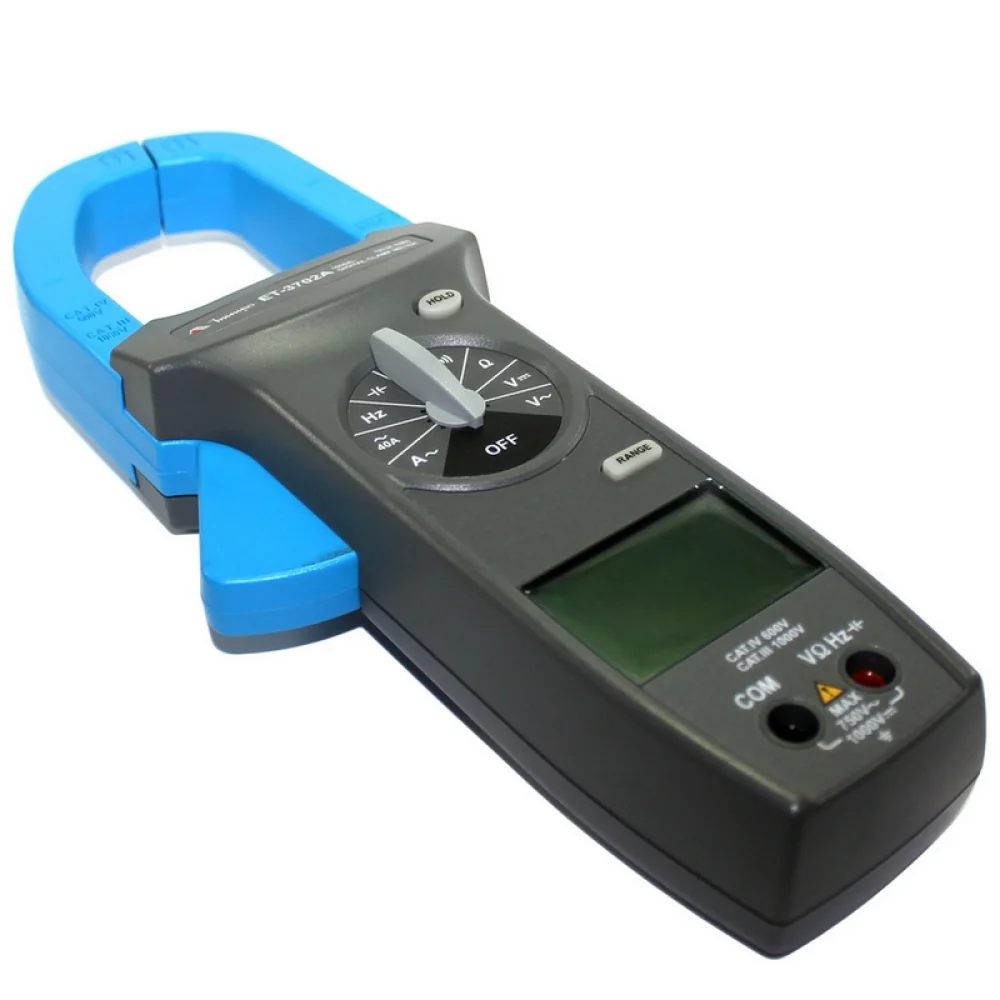 Alicate Amperimetro Digital 750V AC 1000V DC CAT.IV 600V 1000A AC Minipa ET-3702A