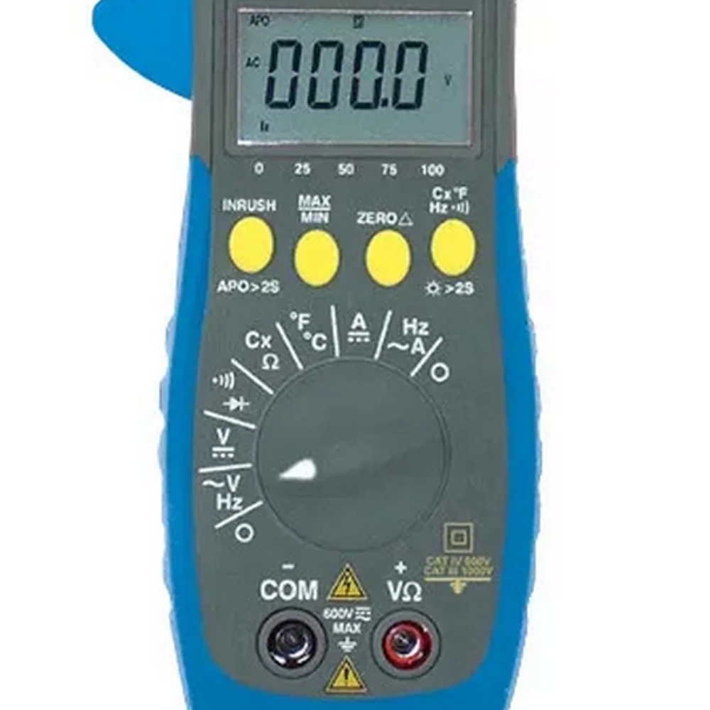Alicate Amperimetro Digital 600V AC/DC 10K Ohms CAT.IV 1000A AC/DC Minipa ET-3880