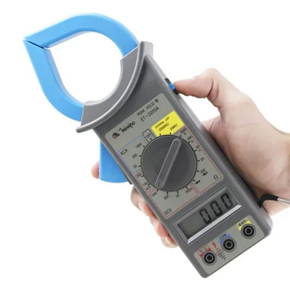 Alicate Amperimetro Digital 750V AC 1000V DC CAT.II 1000A AC Minipa ET-3200A