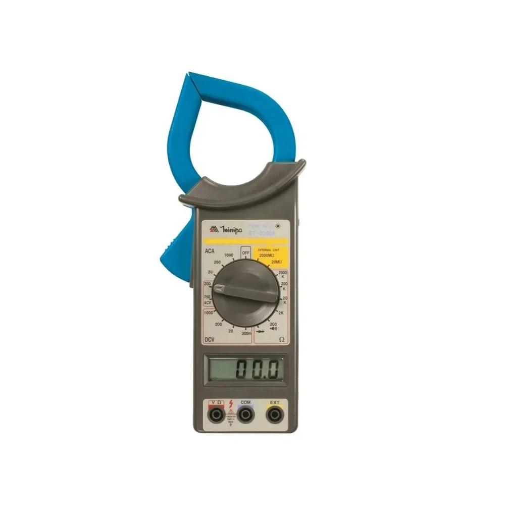Alicate Amperimetro Digital 750V AC 1000V DC CAT.II 1000A AC Minipa ET-3200A