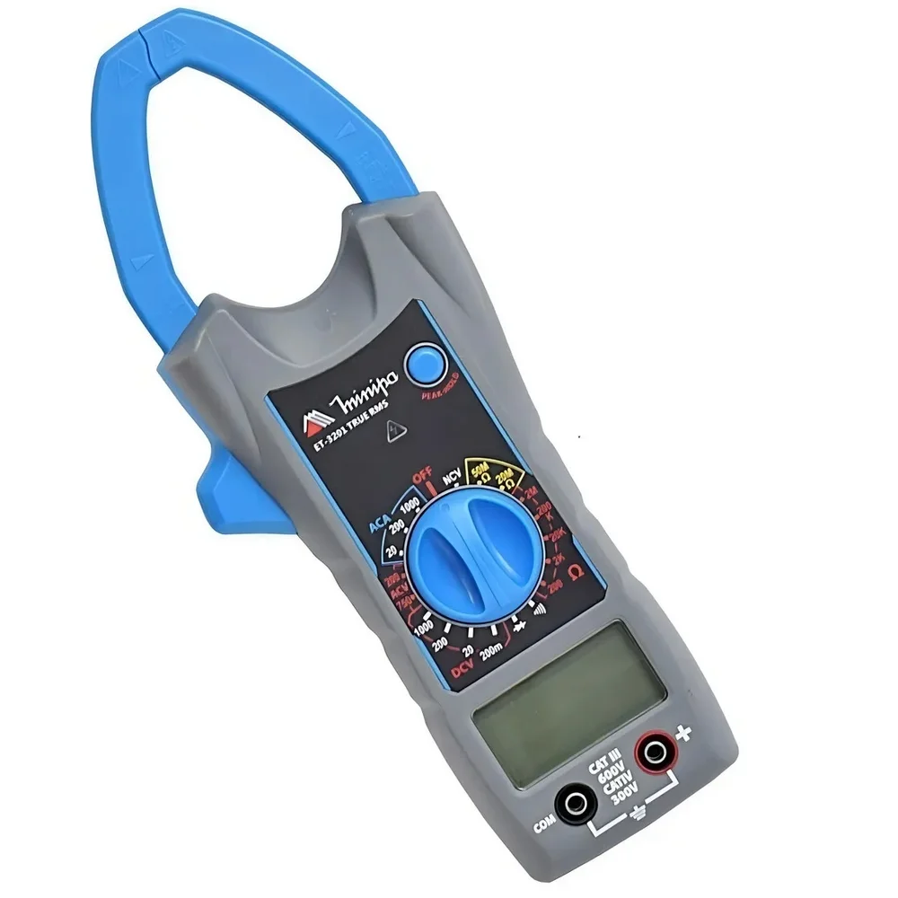 Alicate Amperimetro Digital 750V AC 1000V DC CAT.III 600V 1000A AC Minipa ET-3201A