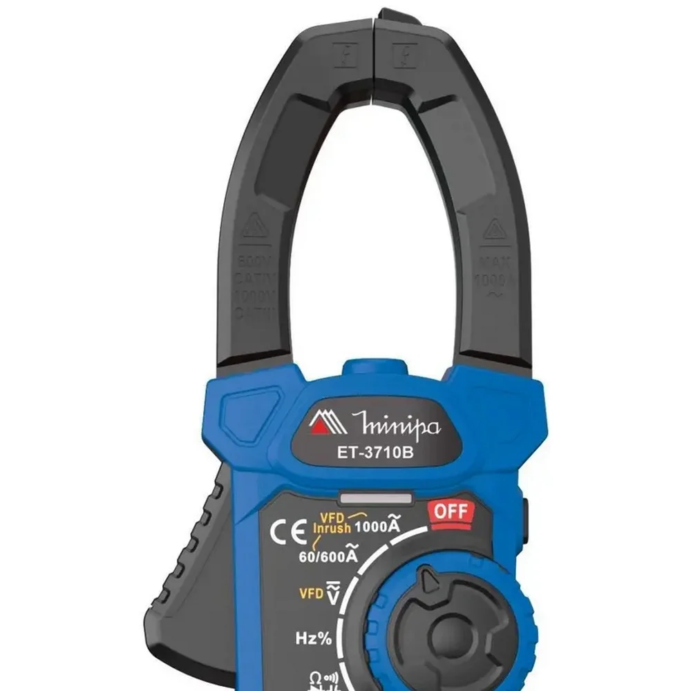 Alicate Amperimetro Digital 750V AC 1000V DC CAT.IV 600V 1000A AC Minipa ET-3710B