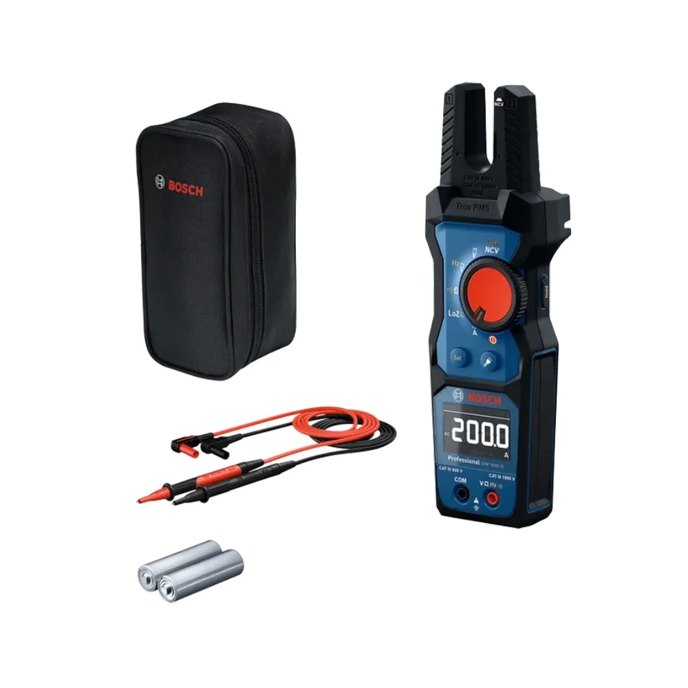 Alicate Amperimetro Digital DE Garfo 1000V AC/DC CAT.III 200A AC Bosch GFM 1000-15