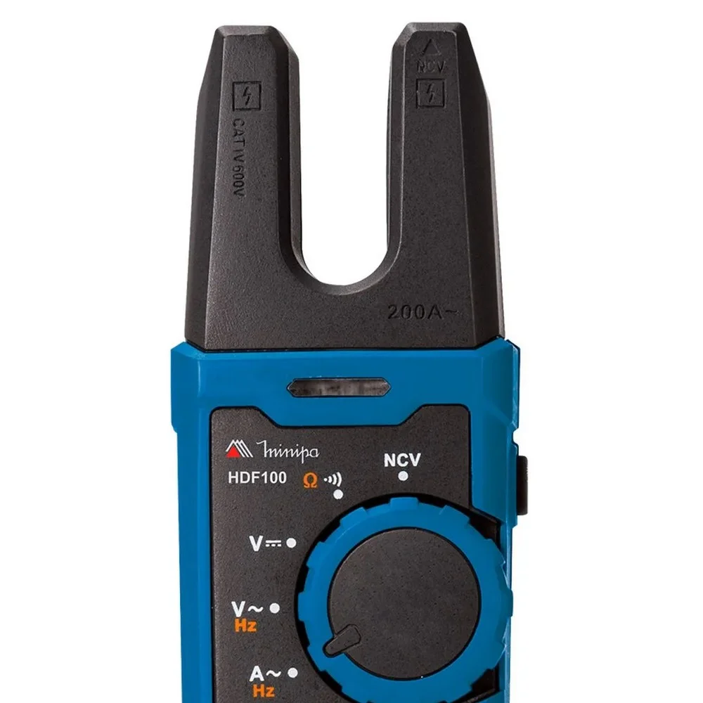 Alicate Amperimetro Digital Tipo Fork True RMS 600V AC/DC CAT.IV 200A AC Minipa HDF100