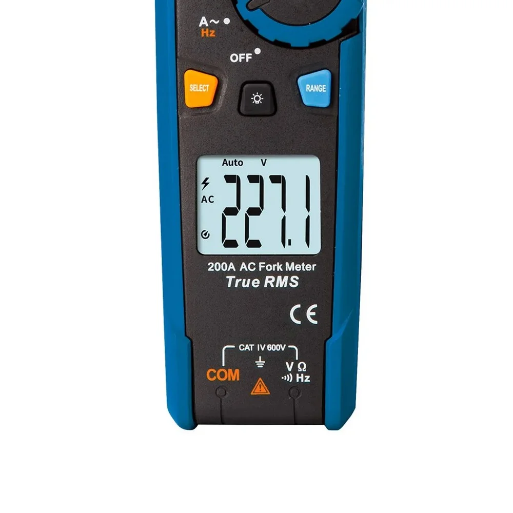 Alicate Amperimetro Digital Tipo Fork True RMS 600V AC/DC CAT.IV 200A AC Minipa HDF100