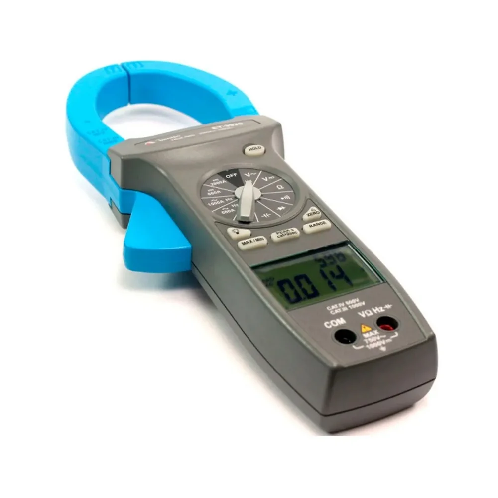 Alicate Amperimetro Digital True RMS 750V AC 1000V DC CAT.IV 1500A AC Minipa ET-3920