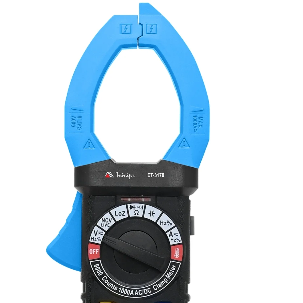 Alicate Amperimetro Digital True RMS AC 1000V AC/DC CAT.III 1000A AC/DC Minipa ET-3178