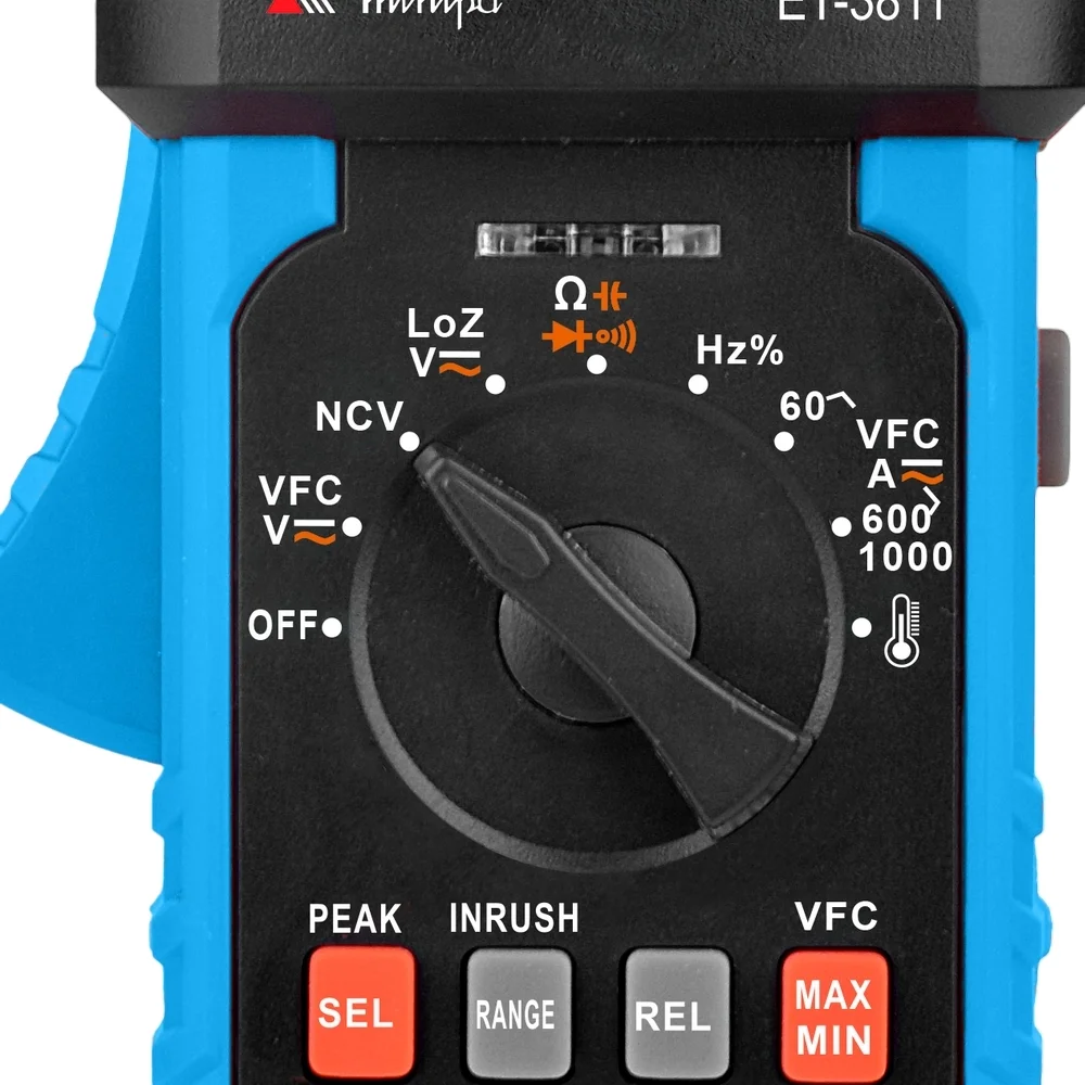 Alicate Amperimetro Digital True RMS AC 750V AC 1000V DC CAT.III 1000V 1000A AC/DC Minipa ET-3811