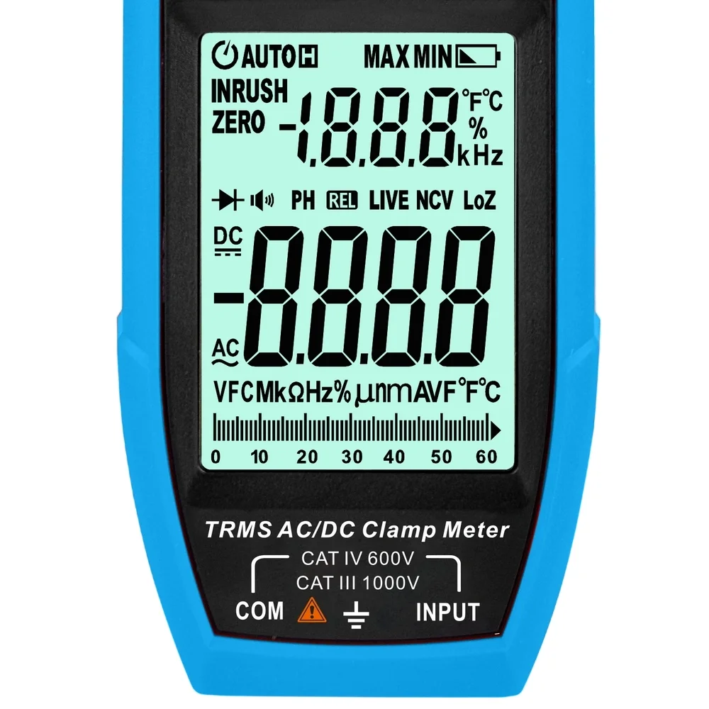 Alicate Amperimetro Digital True RMS AC 750V AC 1000V DC CAT.III 1000V 1000A AC/DC Minipa ET-3811