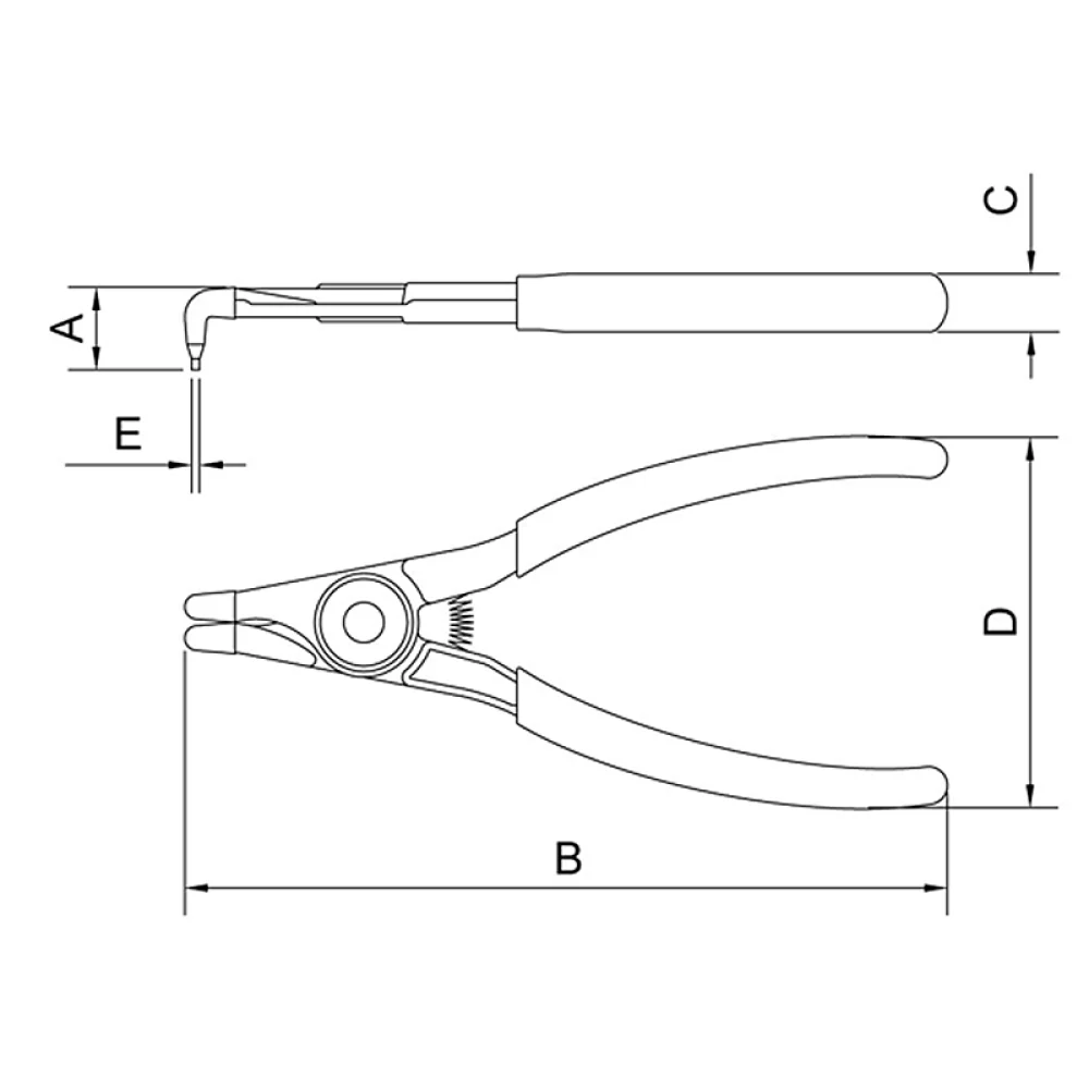 Alicate para Aneis Externos Curvo CRV 12" Tramontina Pro 44011/112