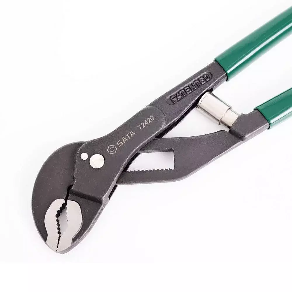 Alicate Bomba D'agua Auto Ajustavel Mordente Curvo Cabo Plastificado CRV 10" Sata ST72420