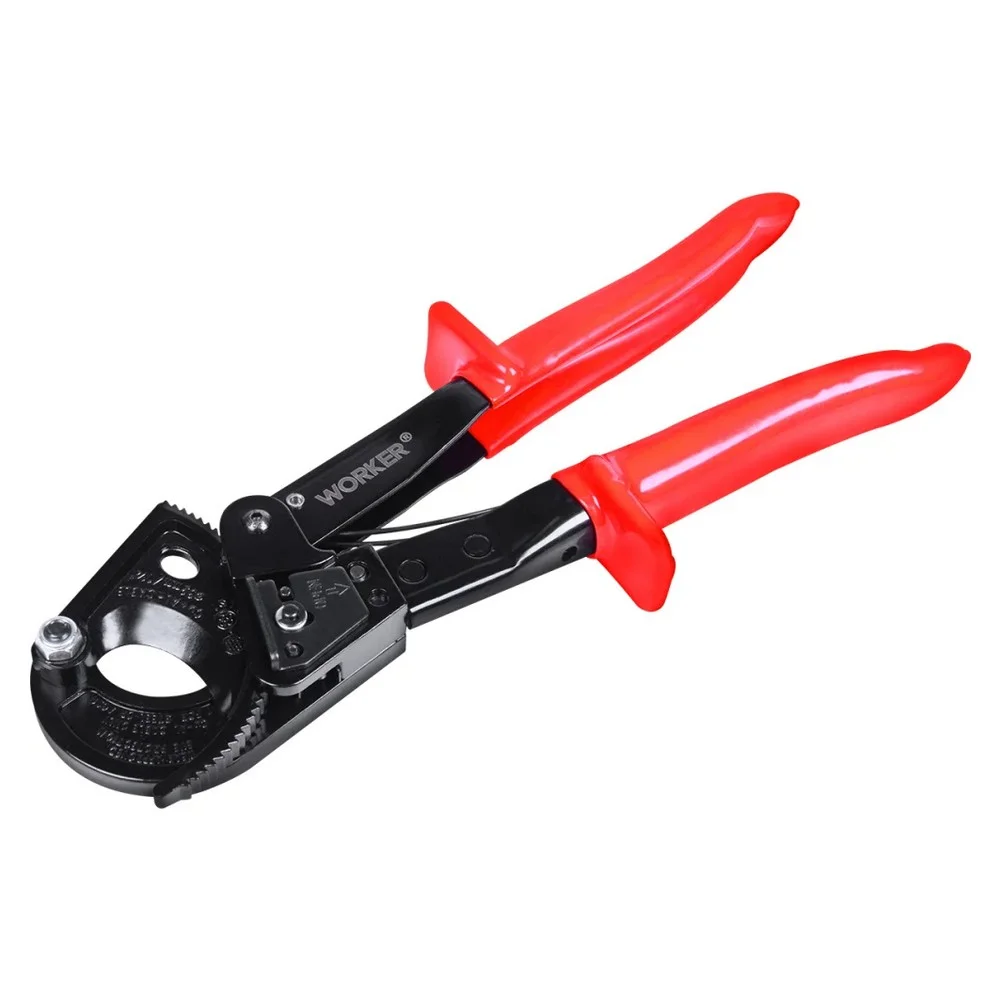 Alicate Corta Cabo Metal Isolado Com Catraca 10"-32MM Worker 195072