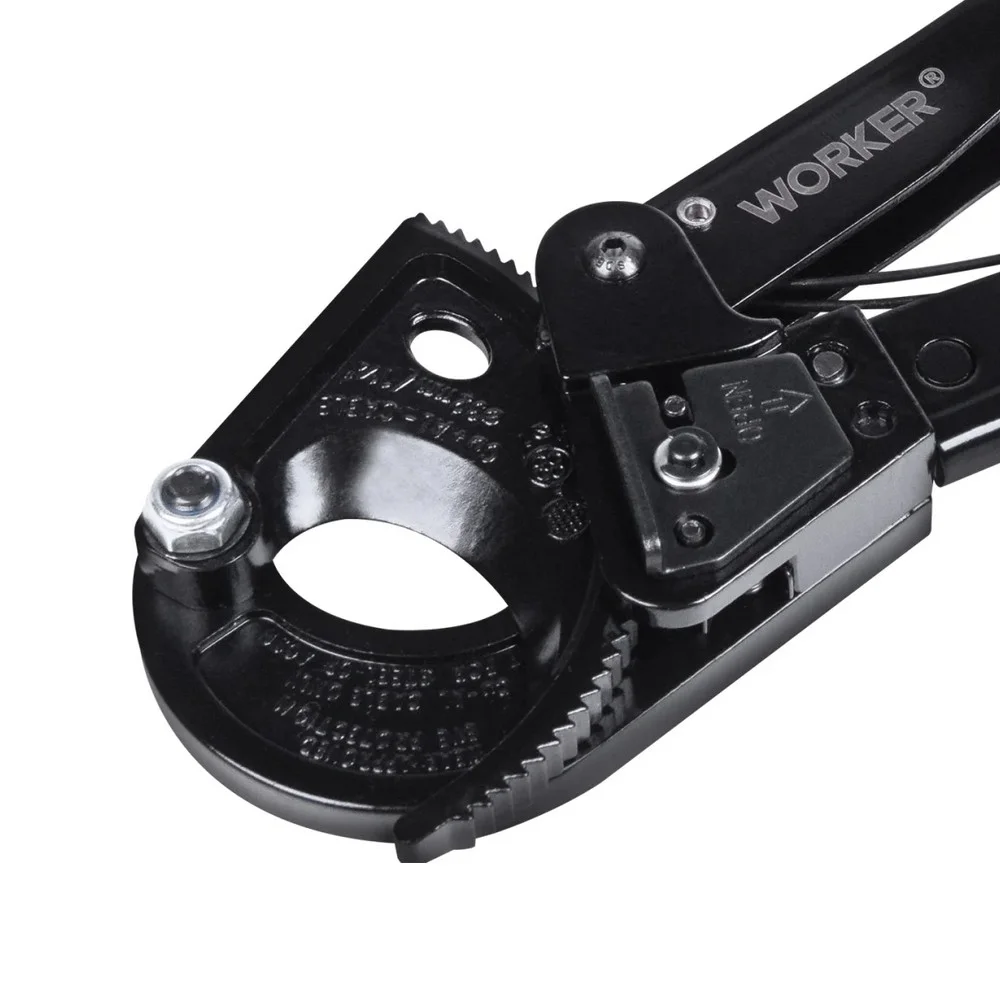 Alicate Corta Cabo Metal Isolado Com Catraca 10"-32MM Worker 195072