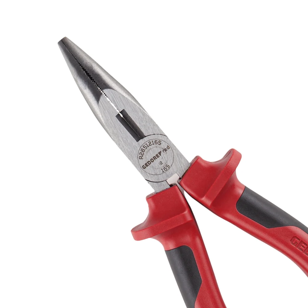 Alicate de Bico Meia Cana Curvo Isolado 1000V Tipo Telefone NBR9699 6.1/2" Gedore Red R28512165