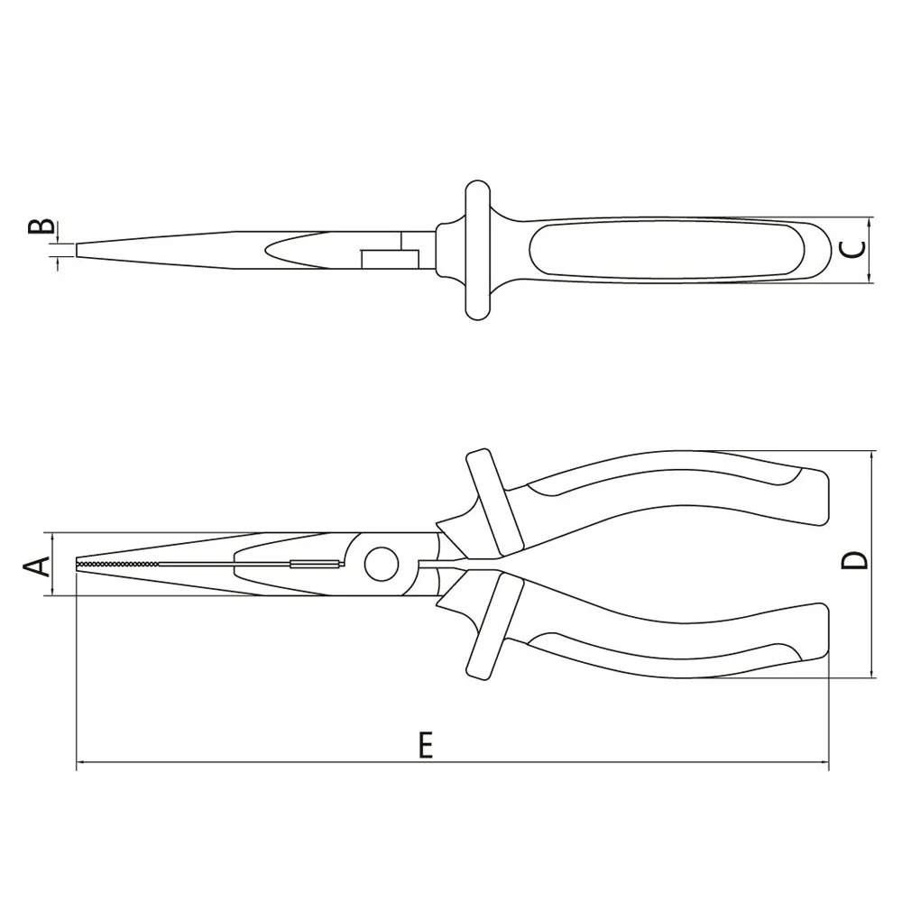 Alicate de Bico Meia Cana Isolado 1000V IEC 60900 NR10 CRV 8" Tramontina Pro 44312/018