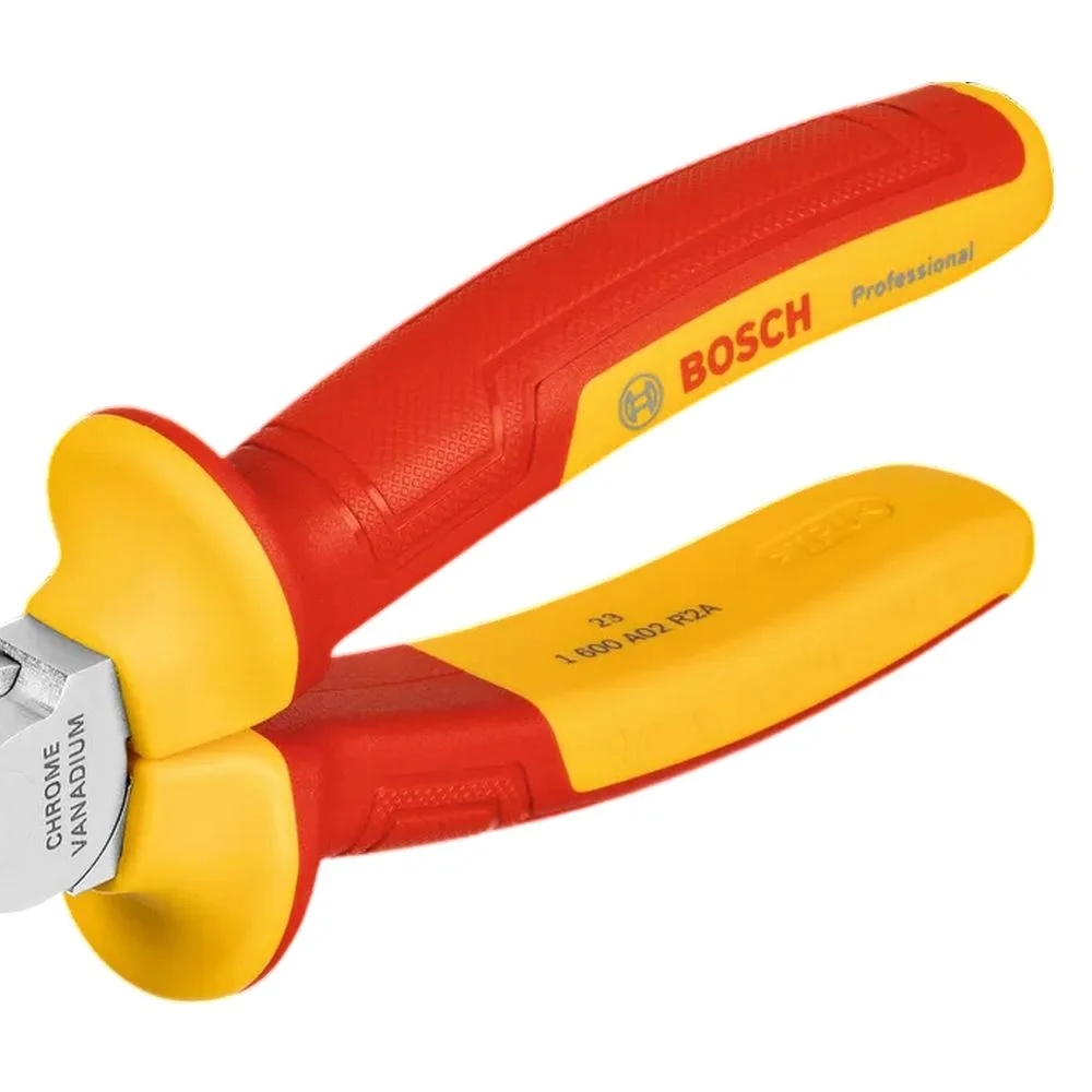 Alicate de Bico Meia Cana Isolado 1000V VDE EN/IEC60900 CRV 8" Bosch 1600A02NE3