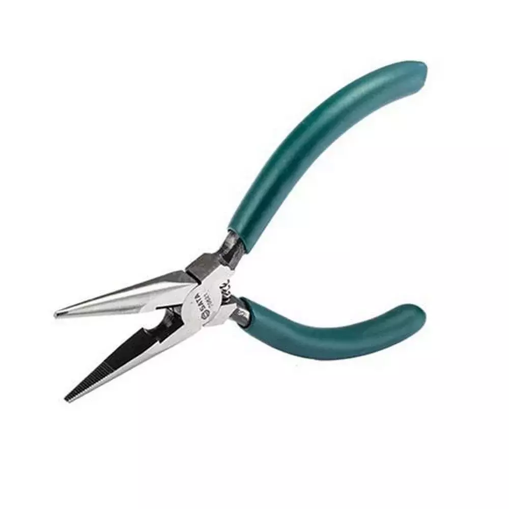 Alicate de Bico Meia Cana Isolado Cabo Plastificado CRV 5" Sata ST70621
