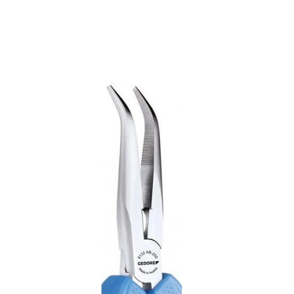 Alicate de Bico Meia Cana Longo Curvo Isolado 1000V Tipo Telefone NBR9699 NR10 CRV 6.1/4" Gedore 8132AB 160JC