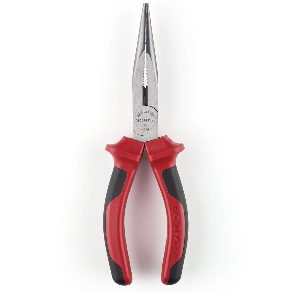 Alicate de Bico Meia Cana Longo Isolado 1000V Tipo Telefone NBR9699 8" Gedore Red R28502201