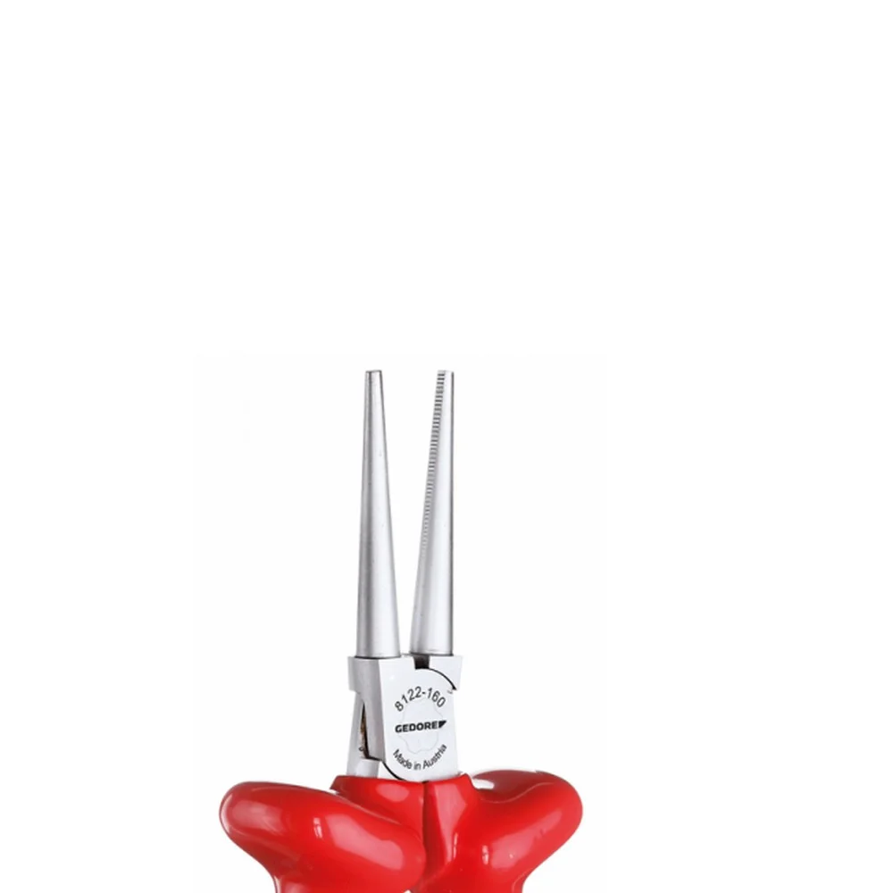 Alicate de Bico Redondo Longo Isolado 1000V VDE EN/IEC60900 NR10 Duplo Isolamento CRV 6.1/2" Gedore VDE8122