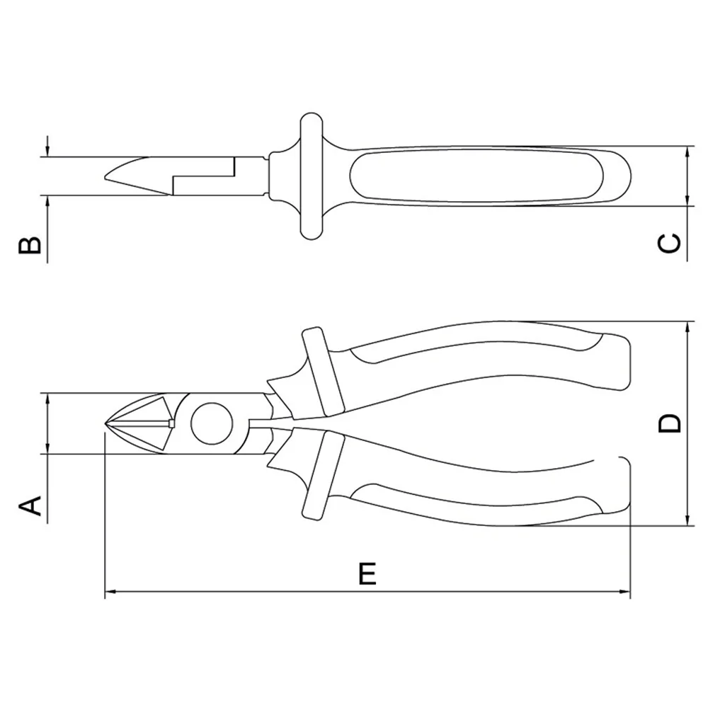 Alicate de Corte Diagonal Isolado 1000V IEC60900 NR10 CRV 6" Tramontina Pro 44301/016